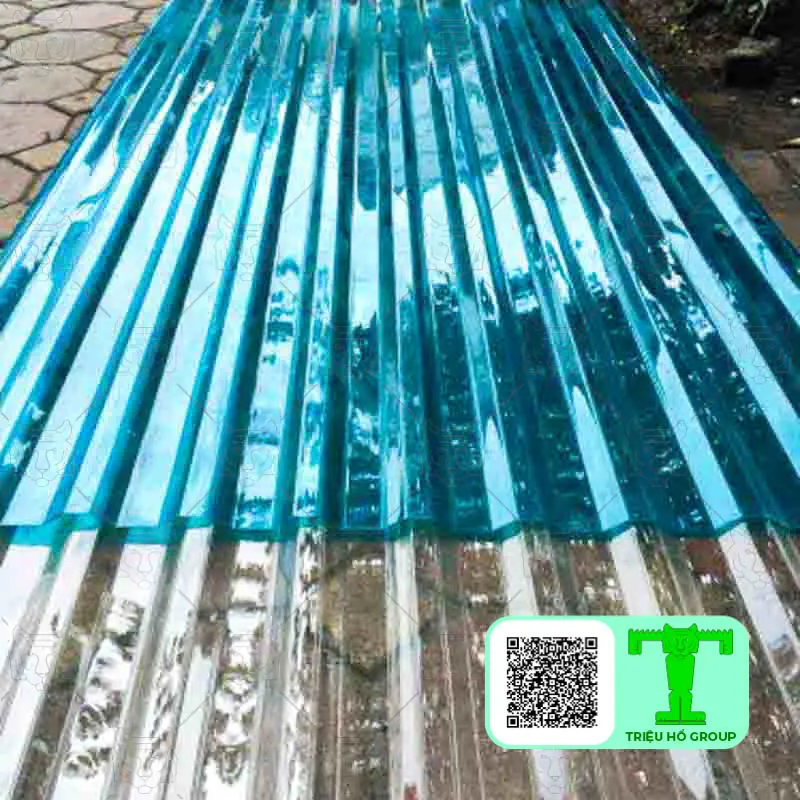 Tôn poly sóng màu xanh dương